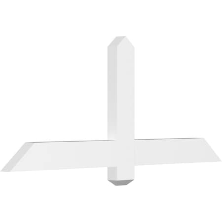 Ekena Millwork Eugene Architectural Grade PVC Gable Bracket, 48"W x 20"H x 2"D x 4"F, 10/12 Pitch GBP048X20X0204EUG00